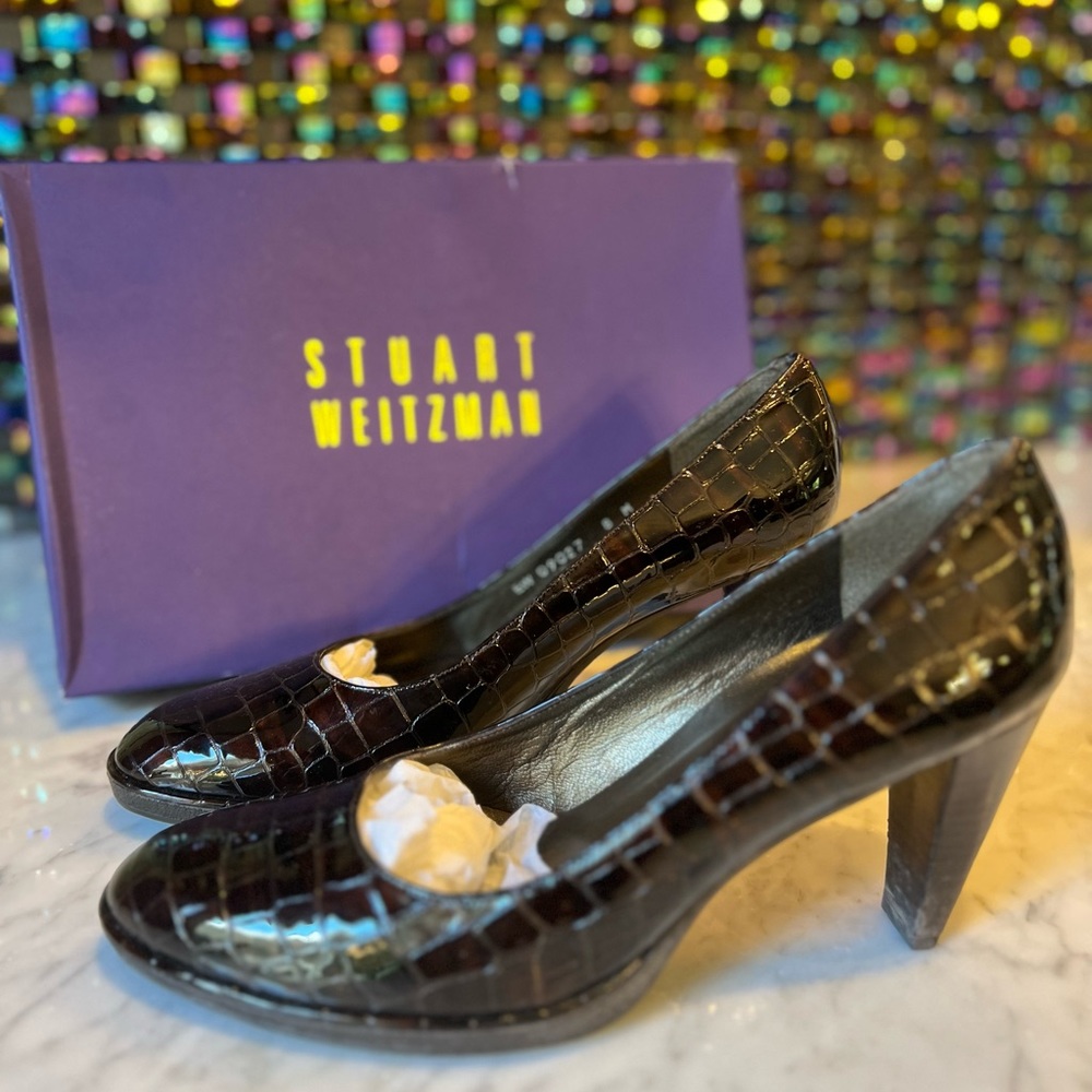 Stuart Weitzman 8 M Brown 3.5" Pumps